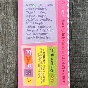 💞 New Baby Daughter Scrapbook Craft Stickers